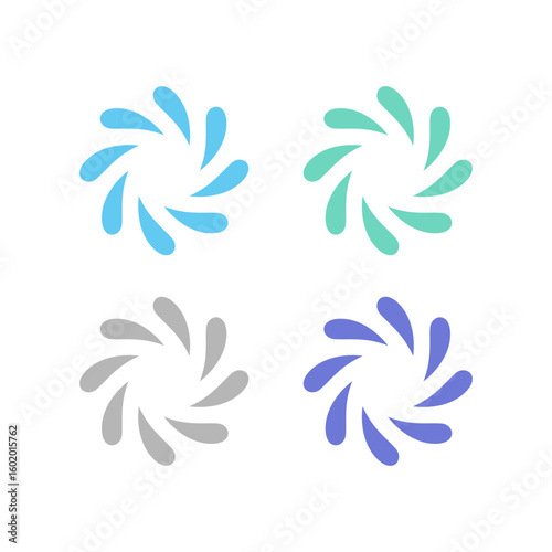 WATER SPLASH SIGN SYMBOL LOGO VECTOR
