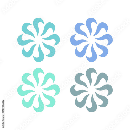 WATER SPLASH SIGN SYMBOL LOGO VECTOR
