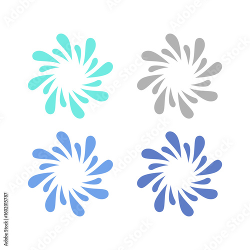 WATER SPLASH SIGN SYMBOL LOGO VECTOR

