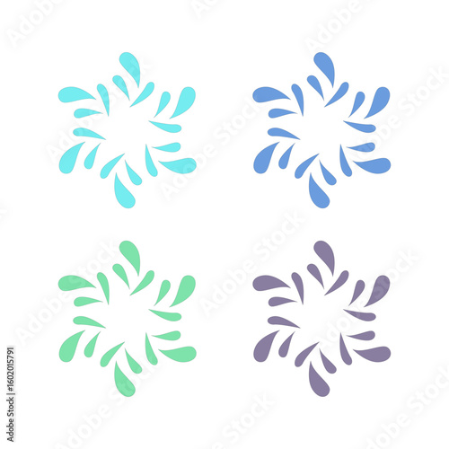 WATER SPLASH SIGN SYMBOL LOGO VECTOR
