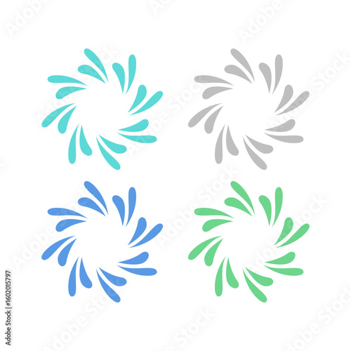 WATER SPLASH SIGN SYMBOL LOGO VECTOR
