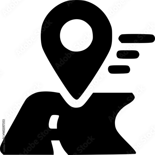 Fast travel route location marker, indicating speedy navigation.