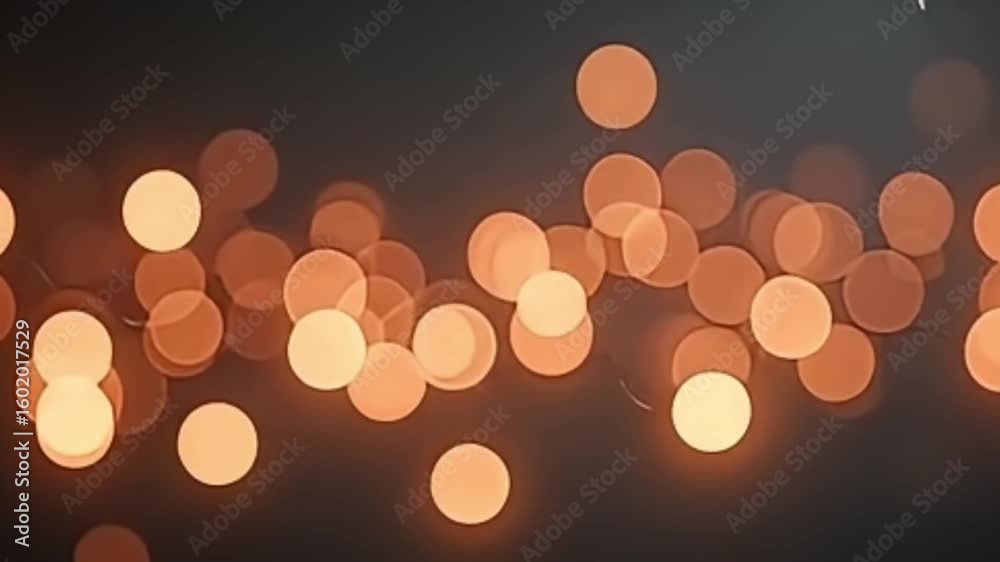 charcoal gray bokeh background, copper bokeh lights, 4K bokeh video, elegant bokeh animation, modern abstract light background, luxury copper shimmer, fast loop bokeh, seamless glowing lights, side 