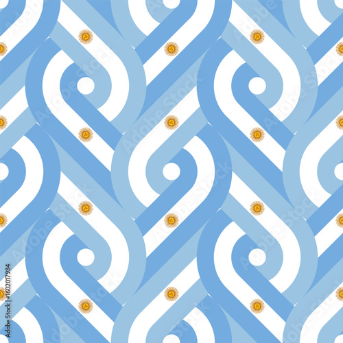 loop pattern of argentina flag. stripes background for decoration. vector illustration