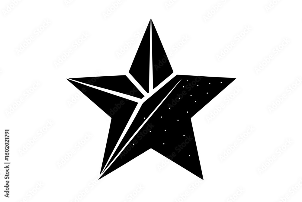 Obraz premium silver star isolated on white