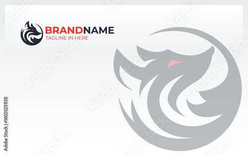 Fox head logo forms with simple and modern shape