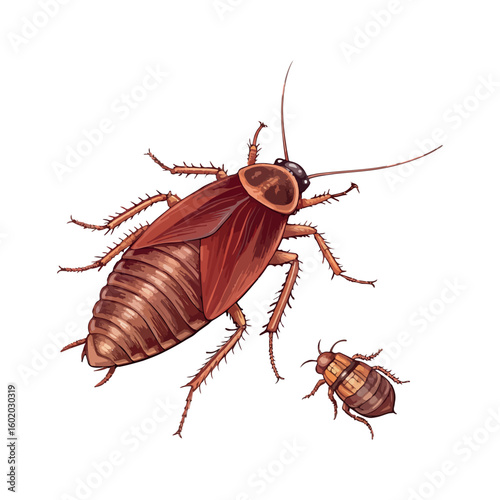 Had cockroachlike color vector on white background.03