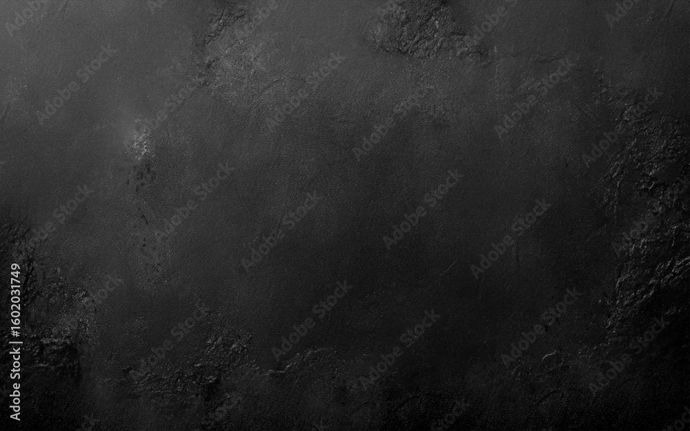 Obraz premium Black wall texture rough background dark concrete floor or old grunge background with black. Minimal black background. 
