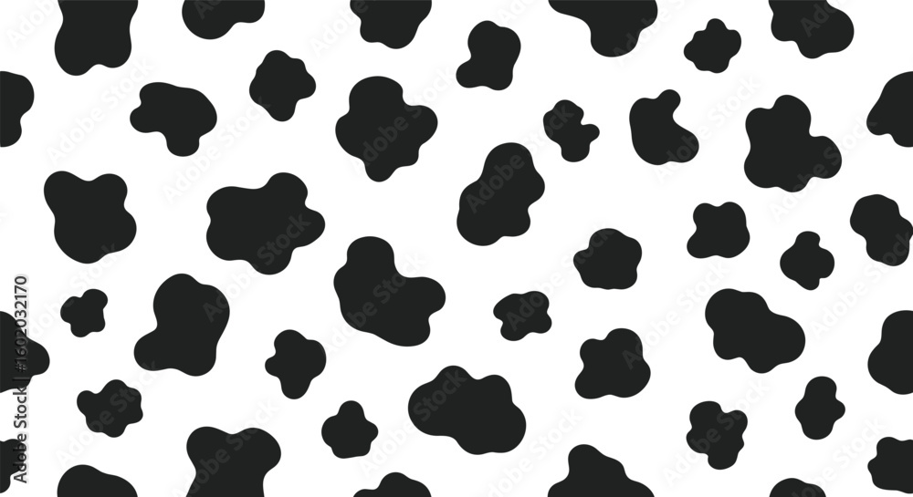 Fototapeta premium Abstract black ink splatters on white background texture