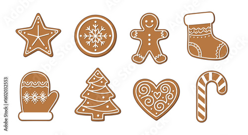 Festive homemade gingerbread cookies collection for holiday celebrations and sweet treats