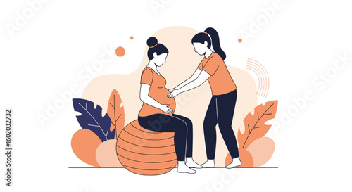 Professional guidance for expecting mothers during pregnancy exercises and physical therapy