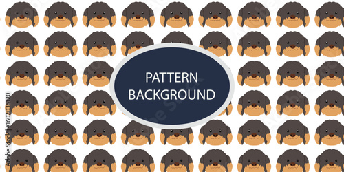 Canvas Print Childish Babies Pattern Animal head background