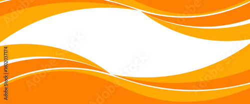 Vector orange line background curve element with white space for text and message design, overlapping layers, vector