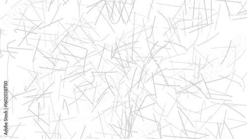 Abstract chaotic texture with intersecting light grey hand-drawn lines on white background, symbolizing static, noise, or subtle pattern.
