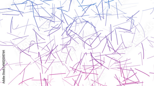 Abstract chaotic scribbles texture with blue and pink hand-drawn lines on white background, symbolizing confusion, mess, or creative brainstorming.
