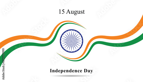 August 15. India independence day. freedom. national holiday celebration background. indian flag. vector illustration