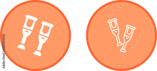 Crutches Vector Icon