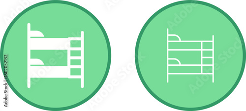 Bunk bed Vector Icon