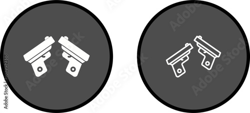 Two Guns Vector Icon