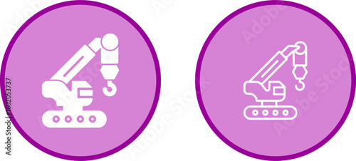 Harbor Crane Vector Icon