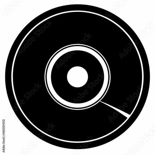 Sleek target icon with bold contrast, embodying focus and precision, perfect for modern brand identity and marketing materials