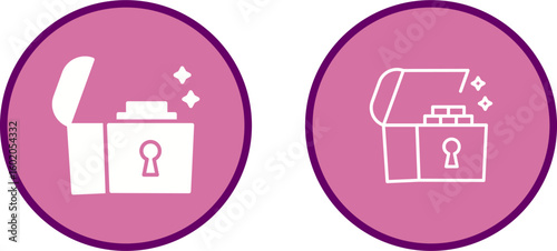 Open Treasure Box Vector Icon