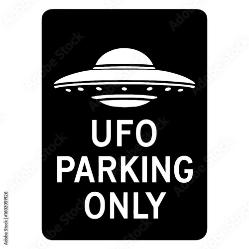 Unique UFO parking sign showcases humor and creativity in an unexpected location