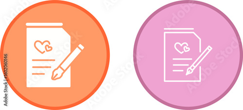 Marriage Contract Vector Icon