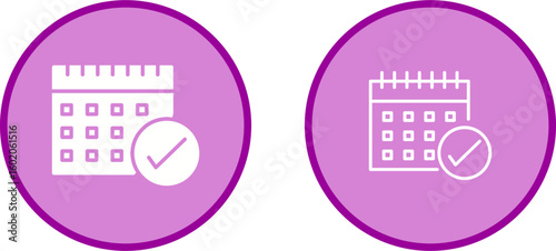 Marked Calendar Vector Icon