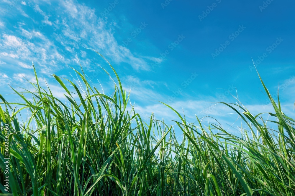 Obraz premium Verdant meadow and azure heavens