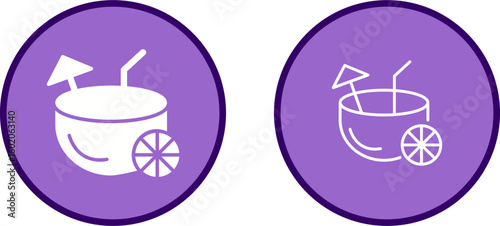 Coconut Drink Vector Icon