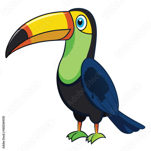 Vibrant Toucan Illustration: Colorful Bird Graphic