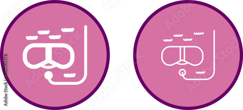 Snorkeling Vector Icon