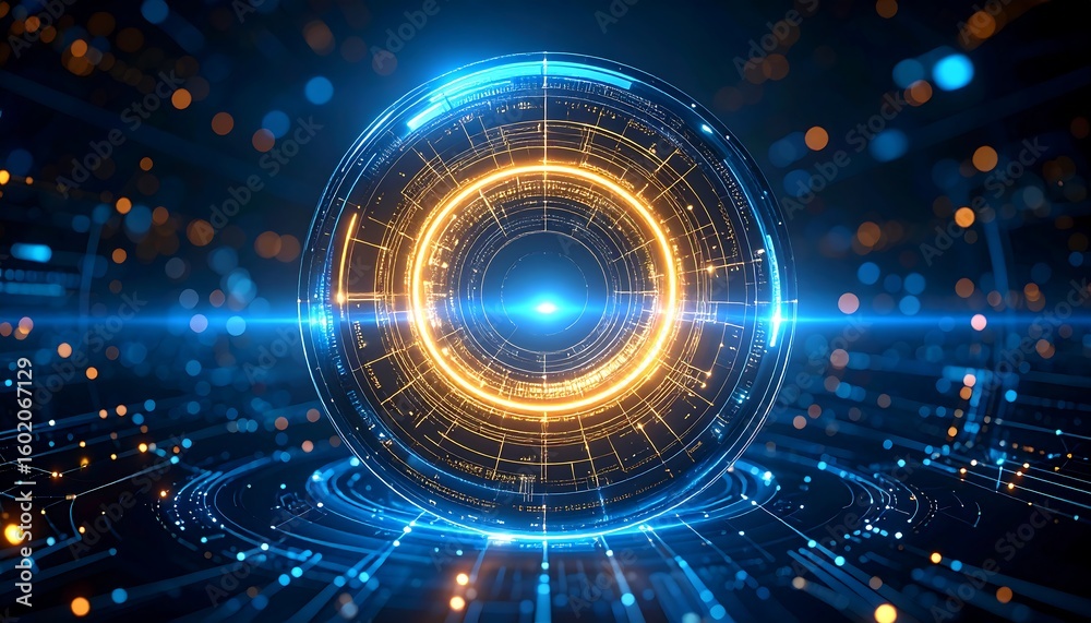 Obraz premium Futuristic holographic sphere