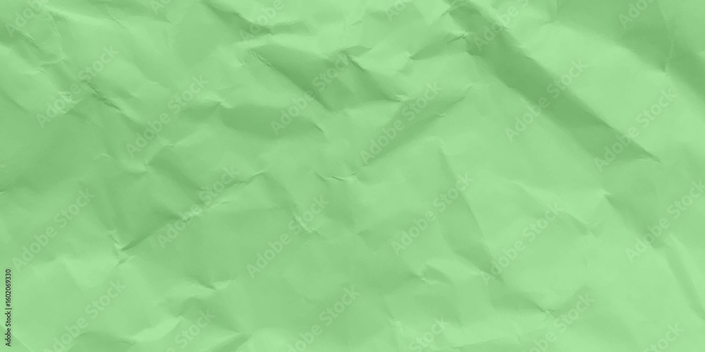 Fototapeta premium Green paper crease texture for background.