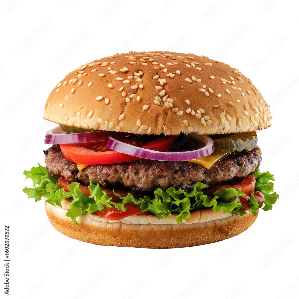 Close-up of a classic cheeseburger (16) Close-up of a classic cheeseburger (16)