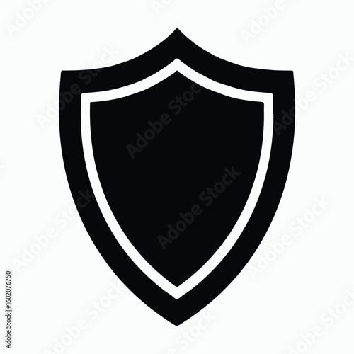 Free Download Simple Black Shield Icon for Security and Protection
 - GFXLoad