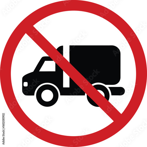 no parking truck sign