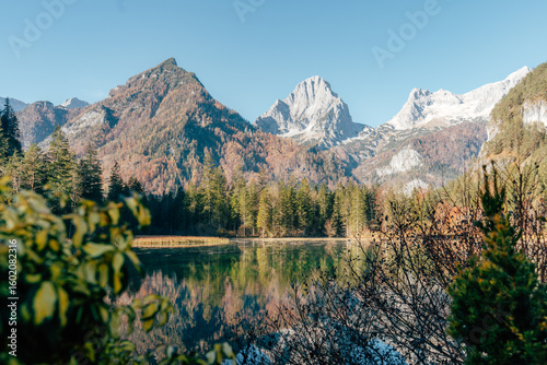 Vibrant autumn at Schiederweiher in Upper Austria showcases stun