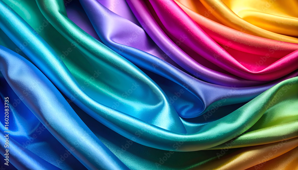 Obraz premium Rainbow Silk Fabric Drape. (5)