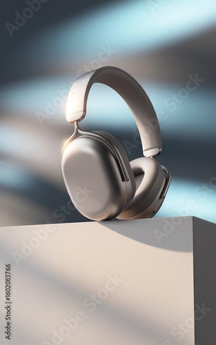 gray headset mockup design