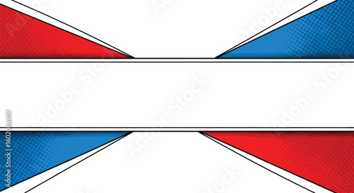 Download red and blue comic book banner background vector template for graphic design use now free