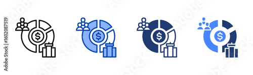 Demographic icon set multiple style collection