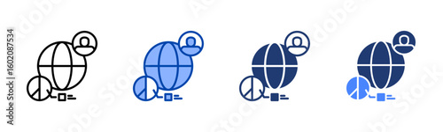 Geographic icon set multiple style collection