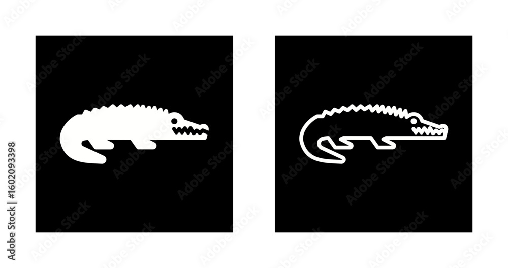 Obraz premium Crocodile Vector Icon