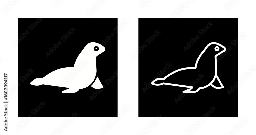 Obraz premium Sea Lion Vector Icon
