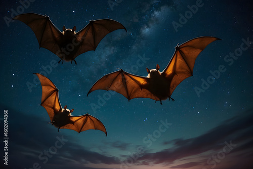 halloween background with bats