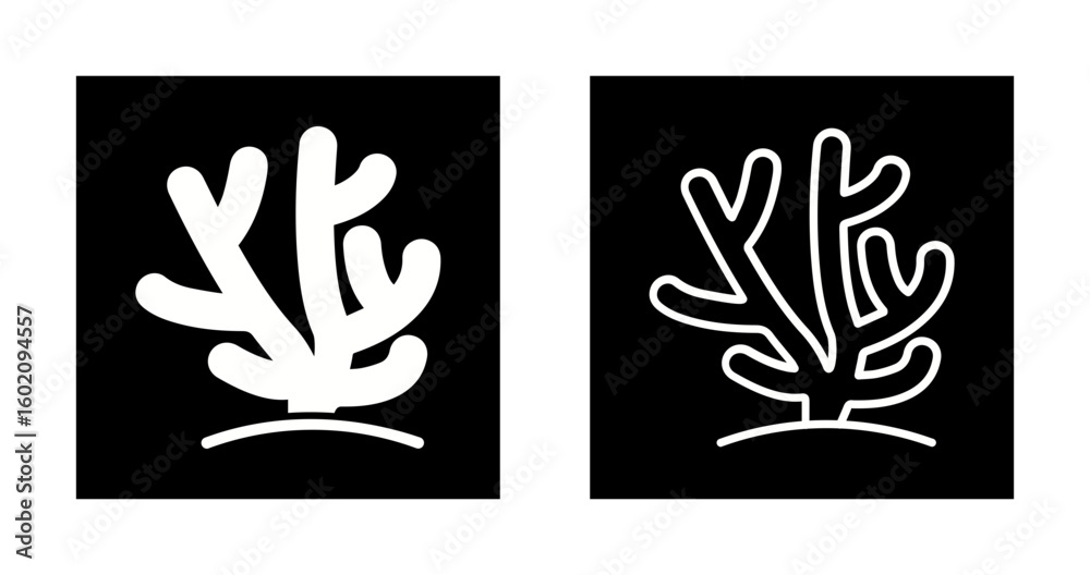 Obraz premium Coral Vector Icon