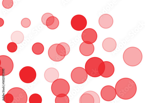 Red circles of various sizes scattered across a white background.