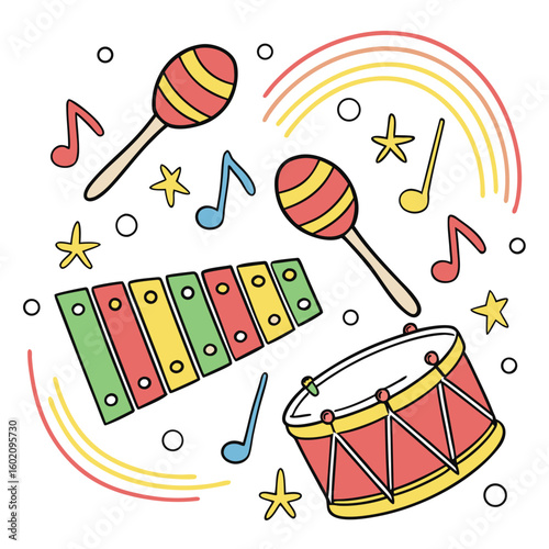 Children s musical instruments and symbols